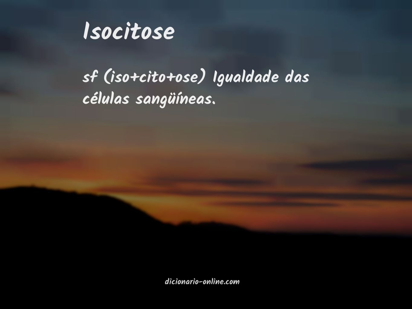 Significado de isocitose