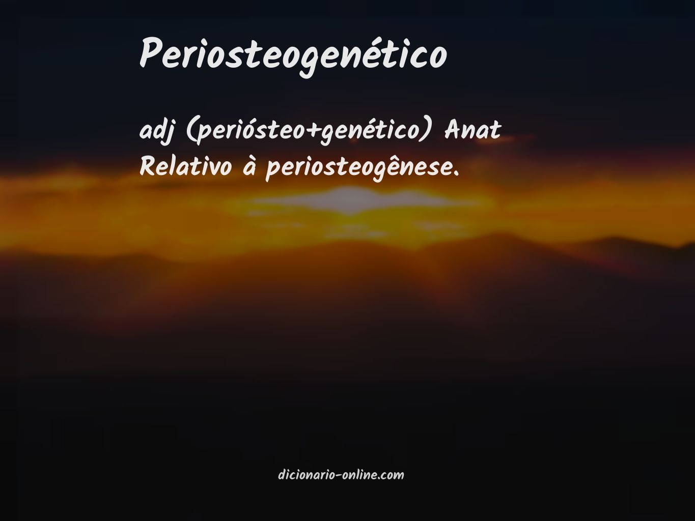 Significado de periosteogenético