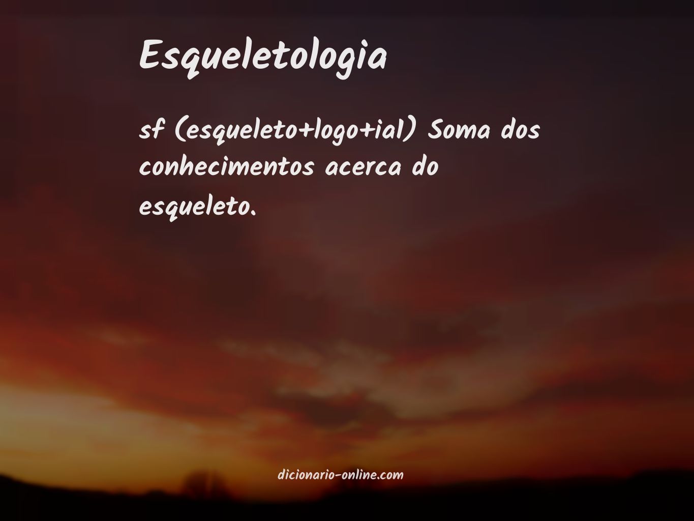 Significado de esqueletologia