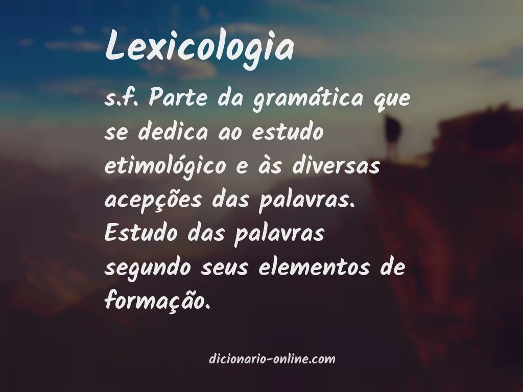 Significado de lexicologia