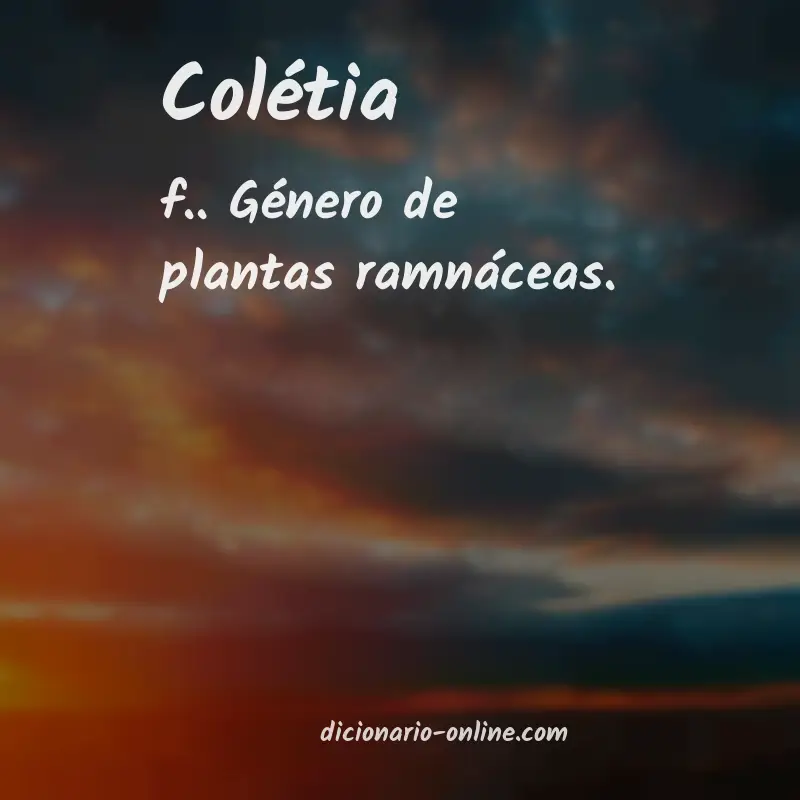 Significado de colétia