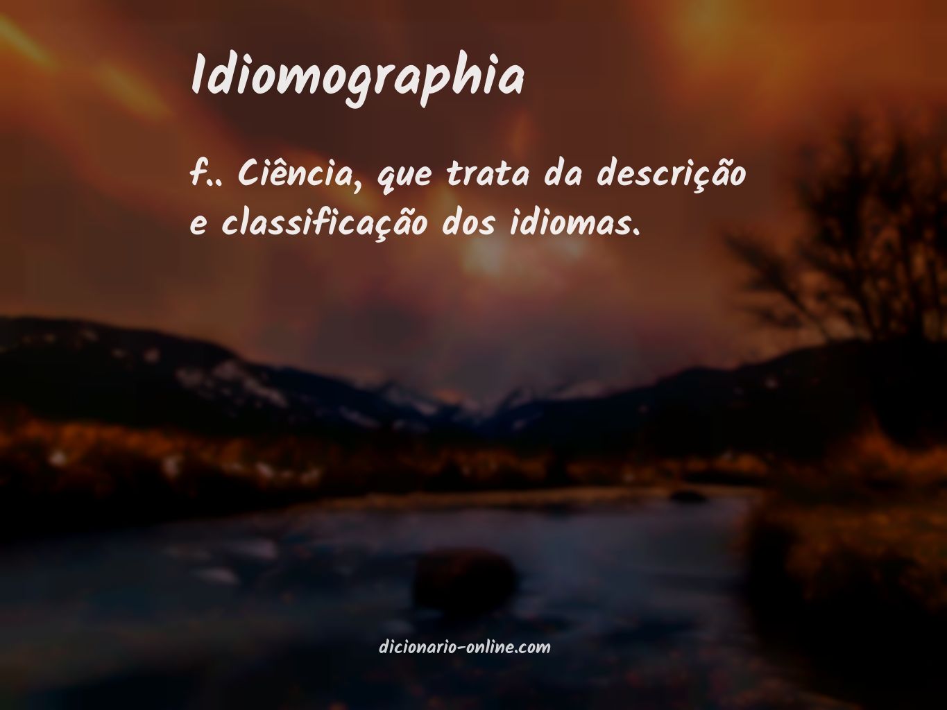 Significado de idiomographia