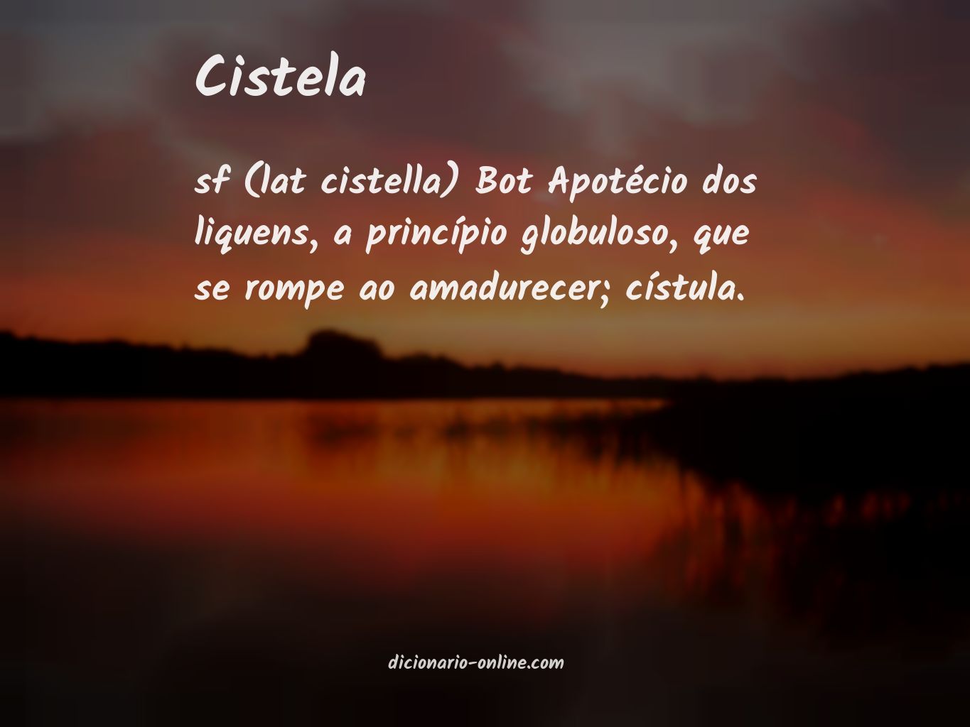 Significado de cistela