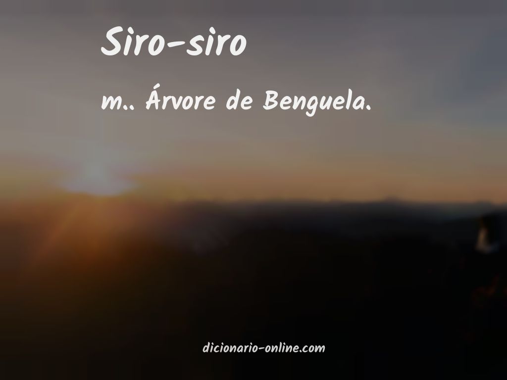 Significado de siro-siro