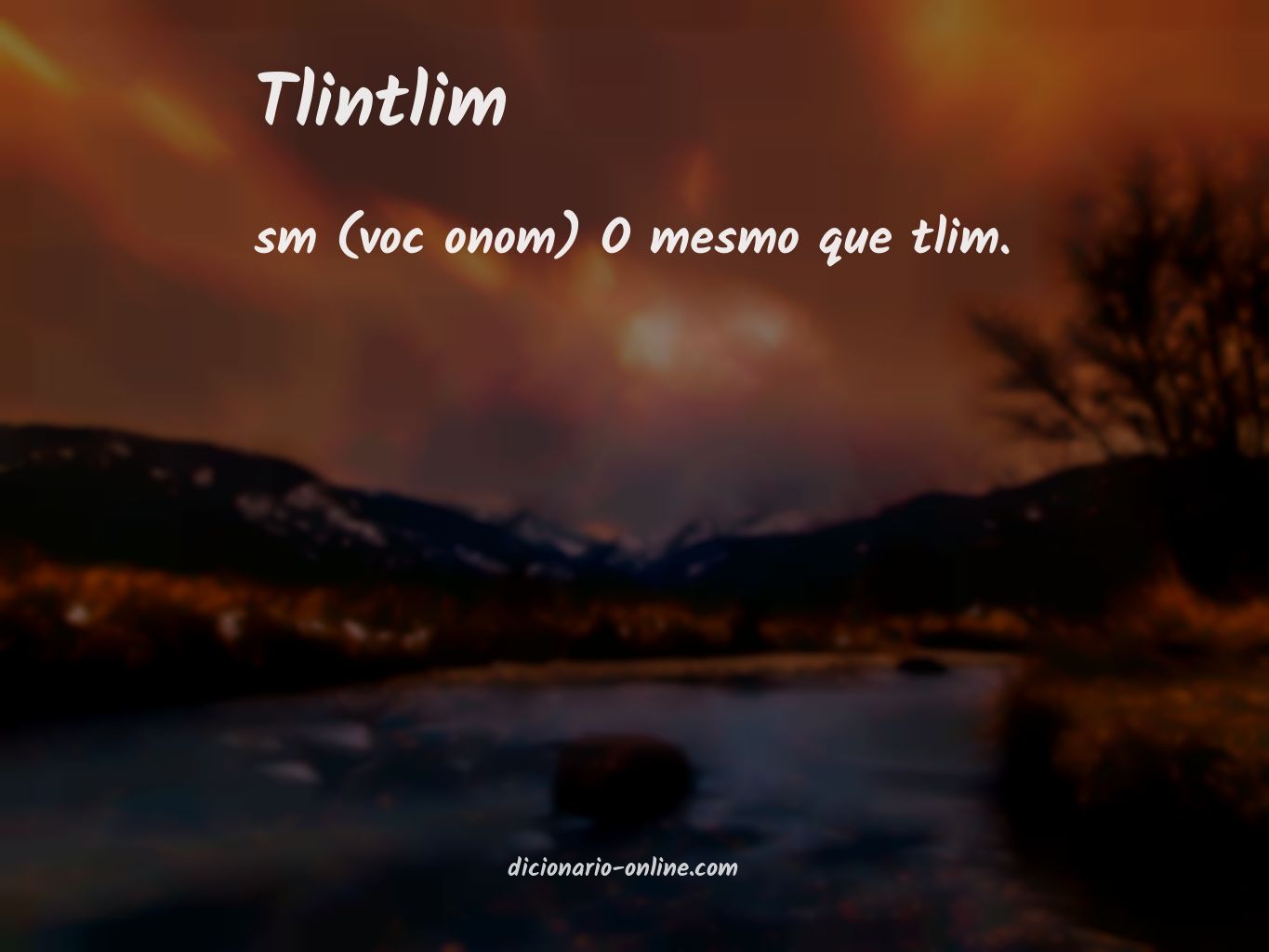 Significado de tlintlim