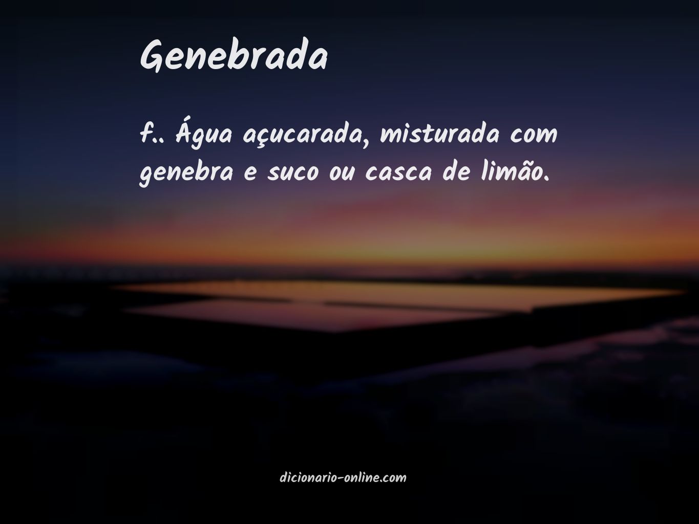 Significado de genebrada