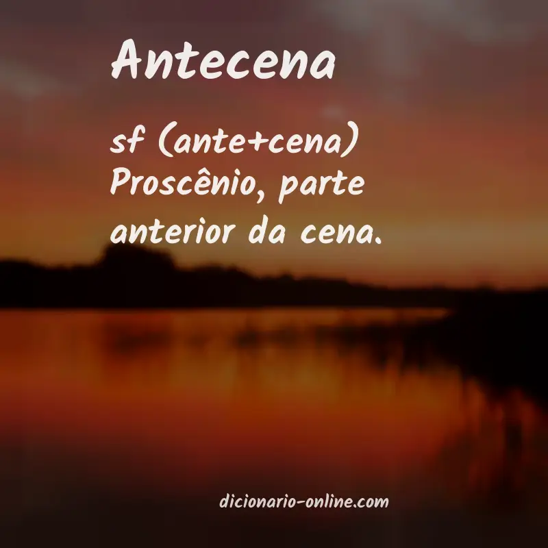 Significado de antecena