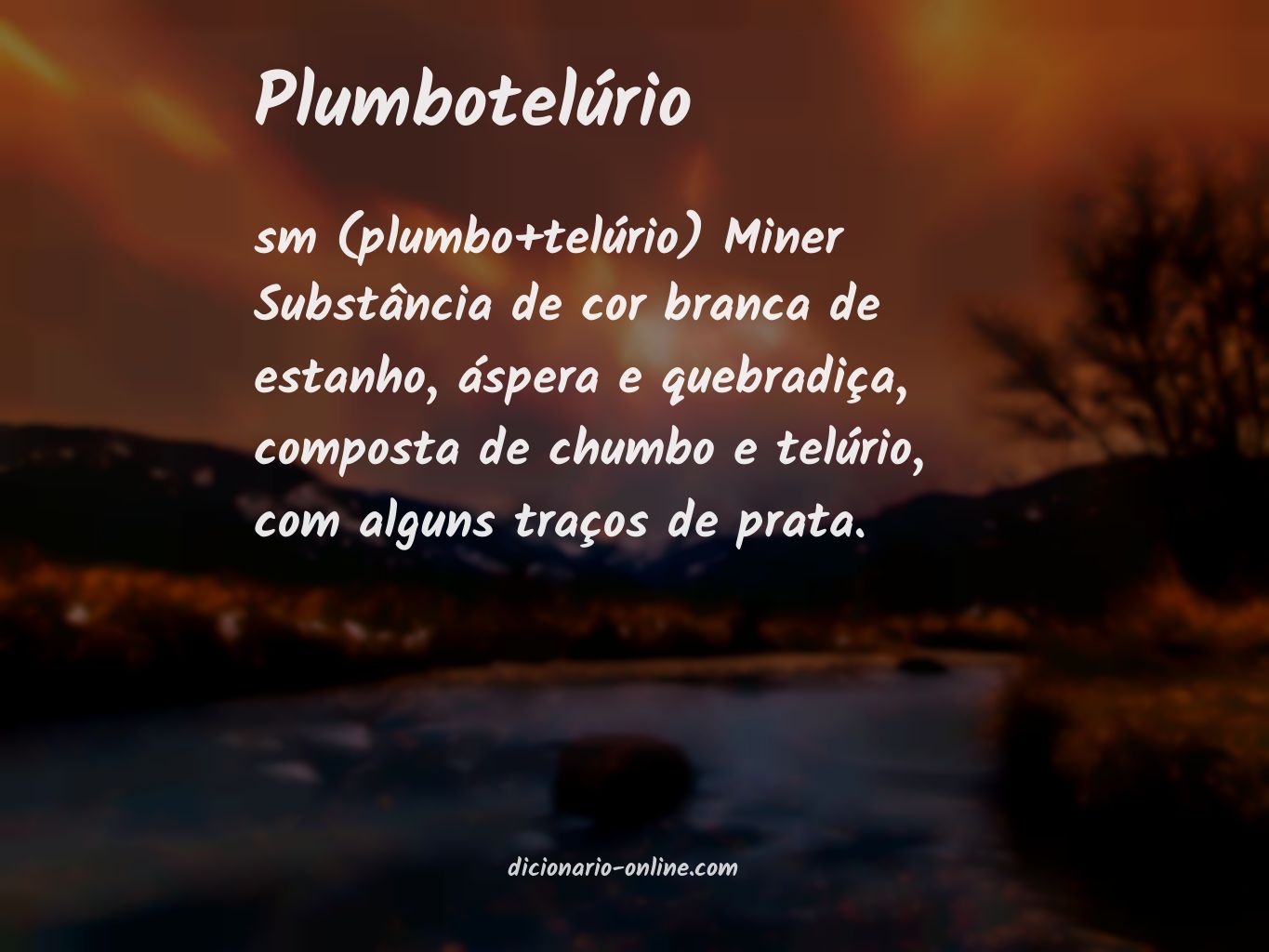 Significado de plumbotelúrio