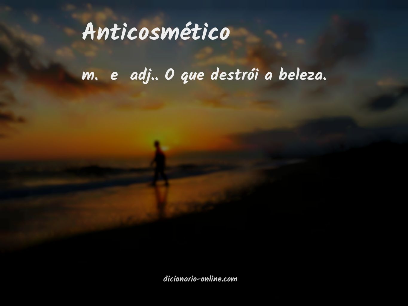 Significado de anticosmético