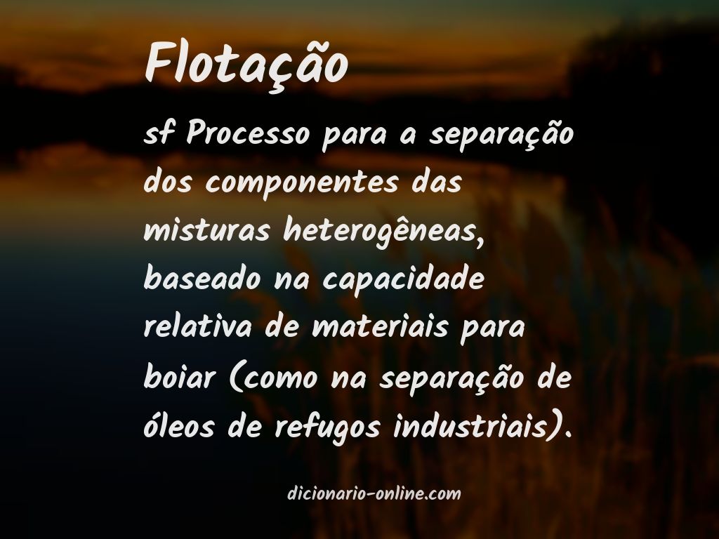 Significado de flotação