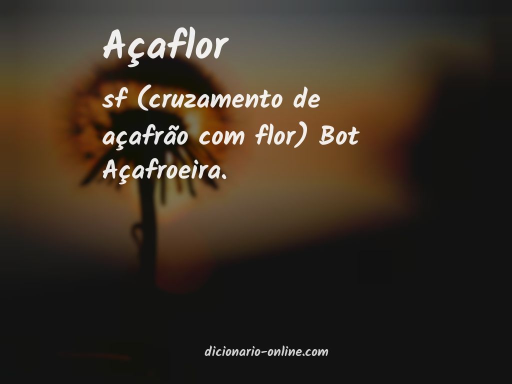 Significado de açaflor