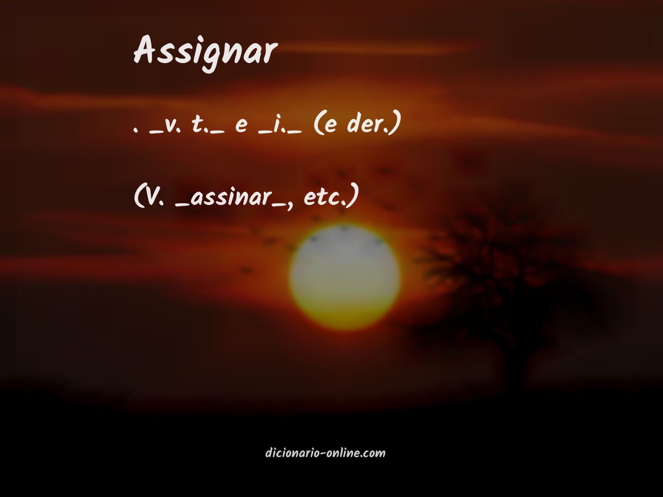 Significado de assignar