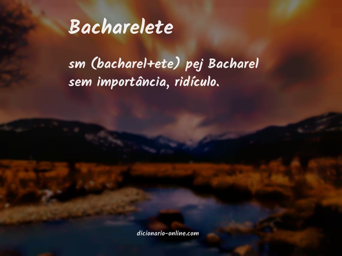 Significado de bacharelete