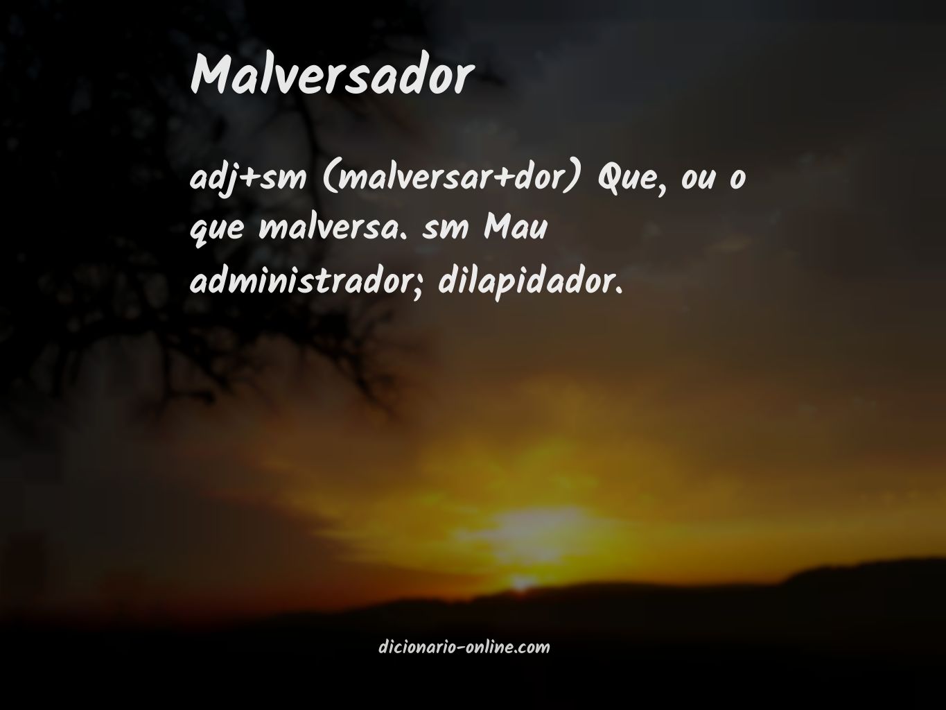 Significado de malversador