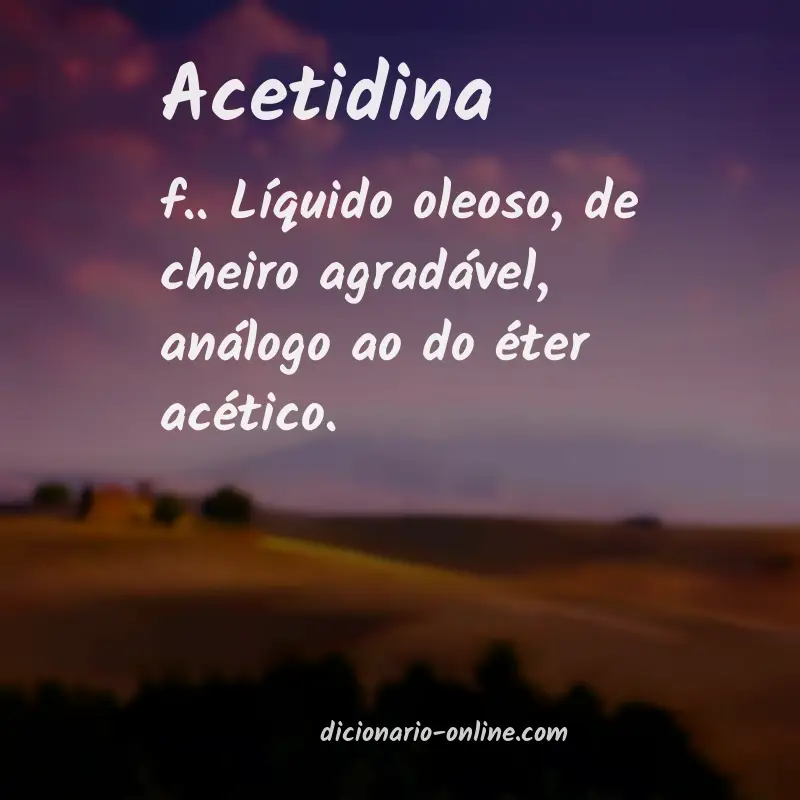 Significado de acetidina