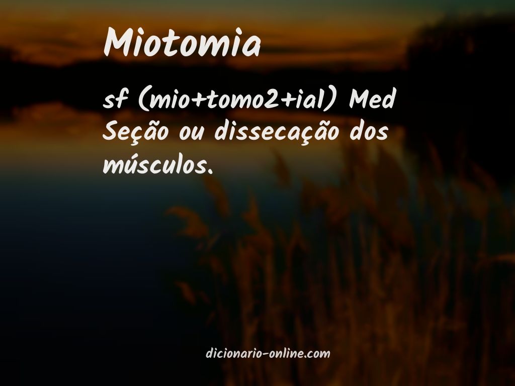 Significado de miotomia