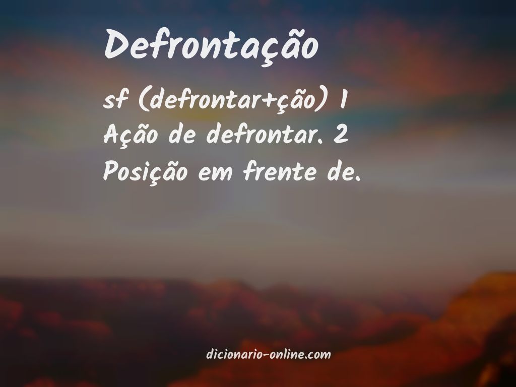 Significado de defrontação