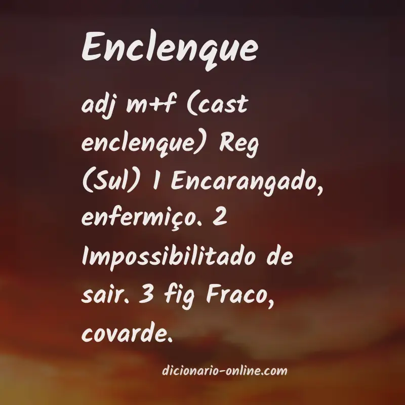 Significado de enclenque