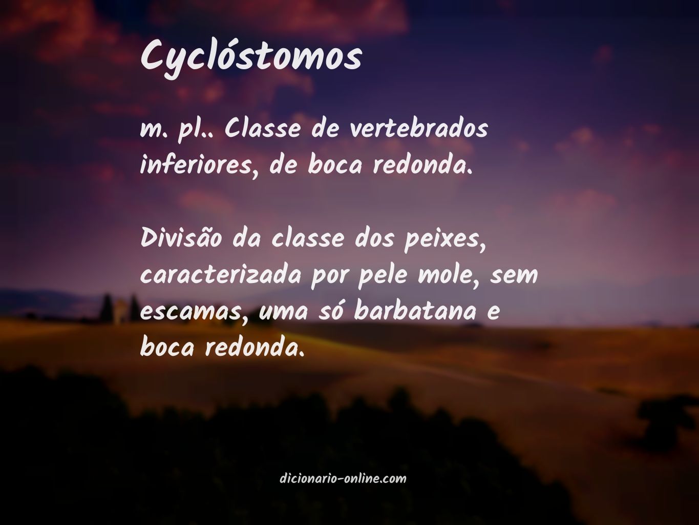 Significado de cyclóstomos