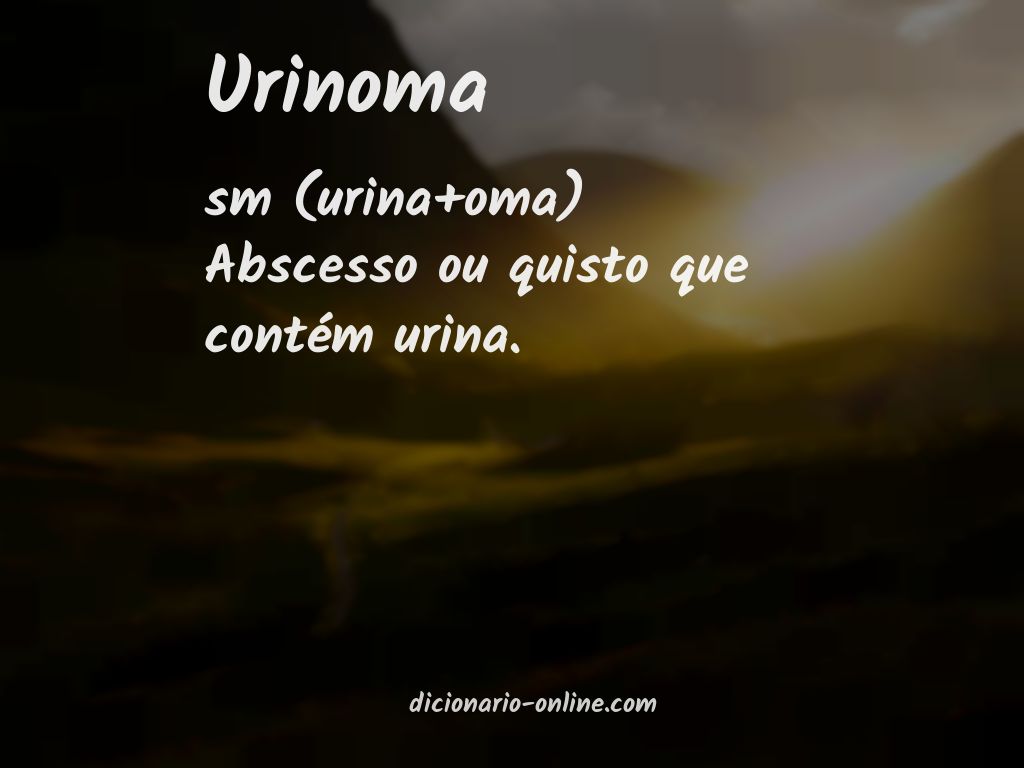 Significado de urinoma