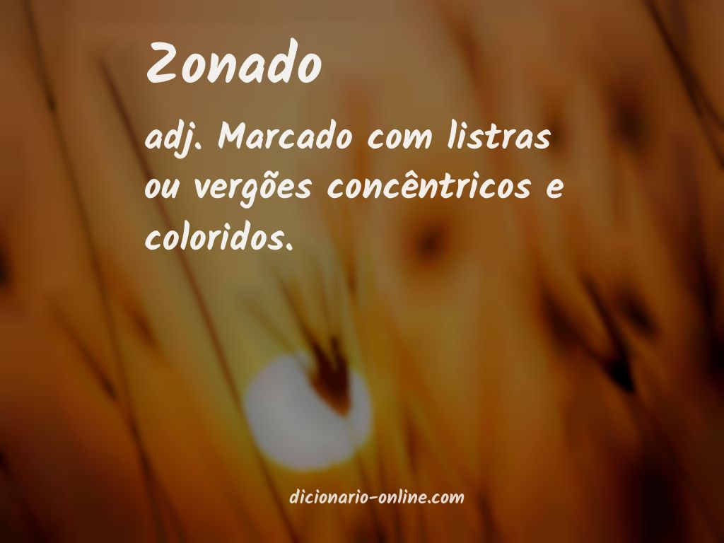 Significado de zonado