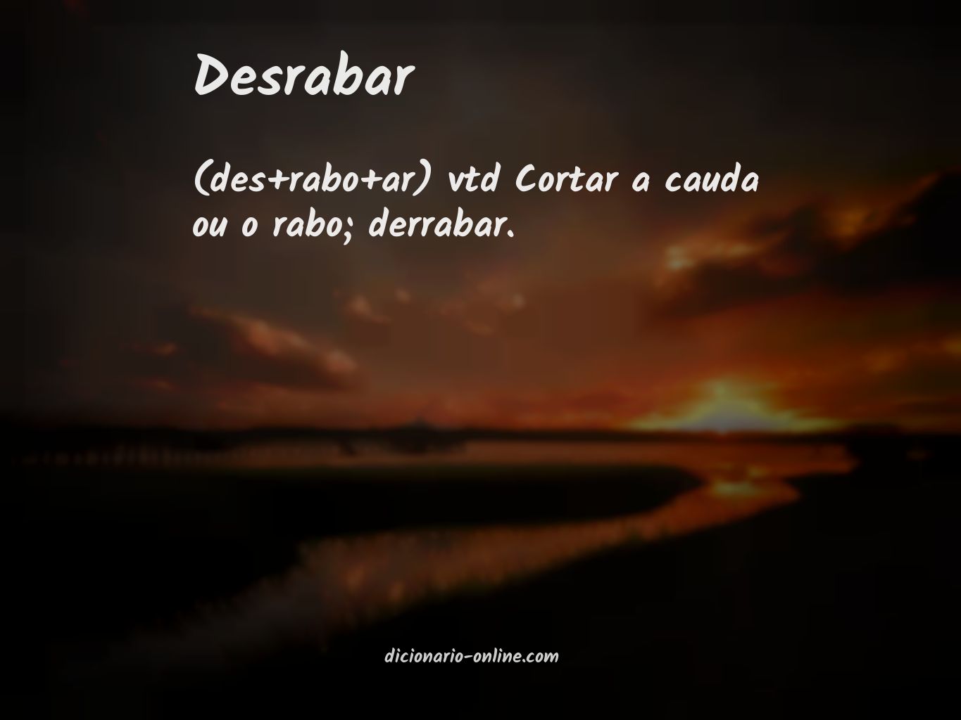 Significado de desrabar