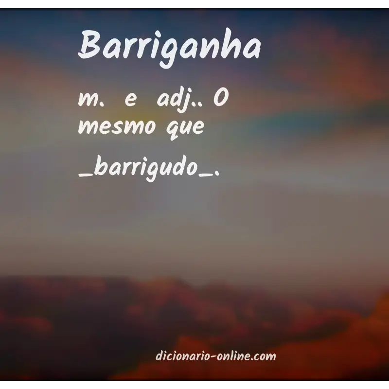 Significado de barriganha