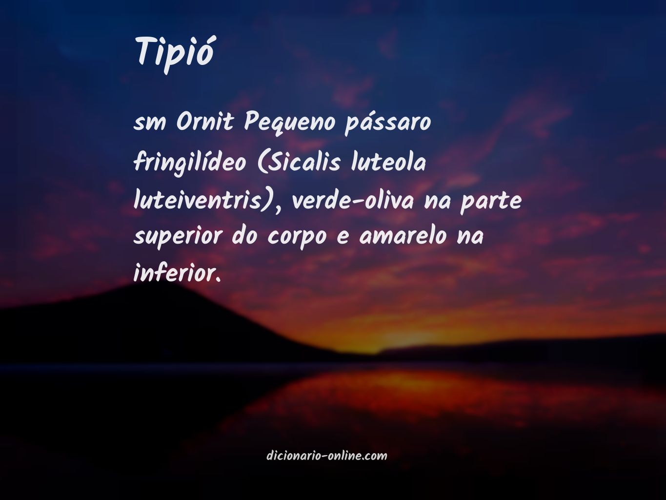 Significado de tipió