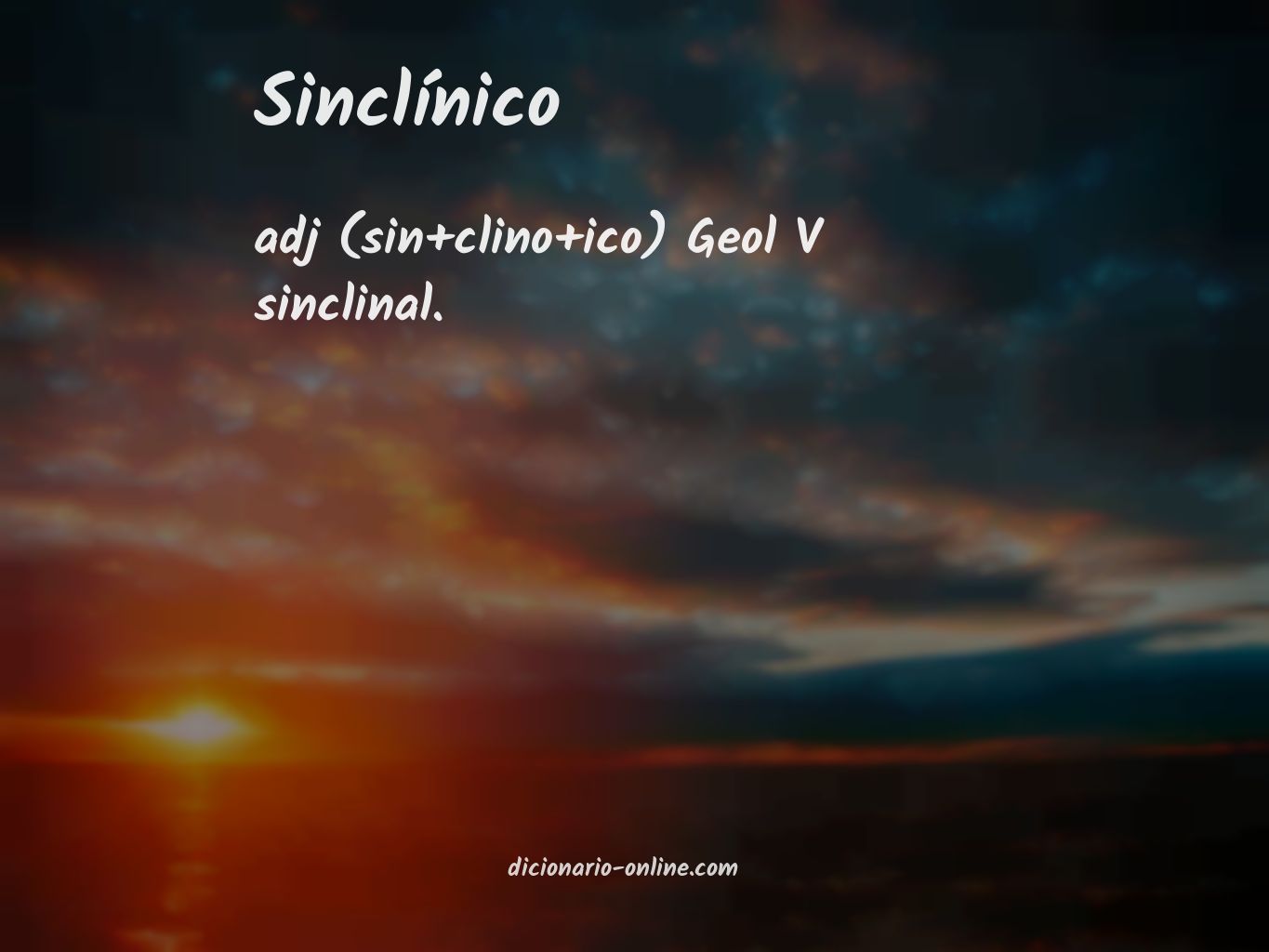 Significado de sinclínico