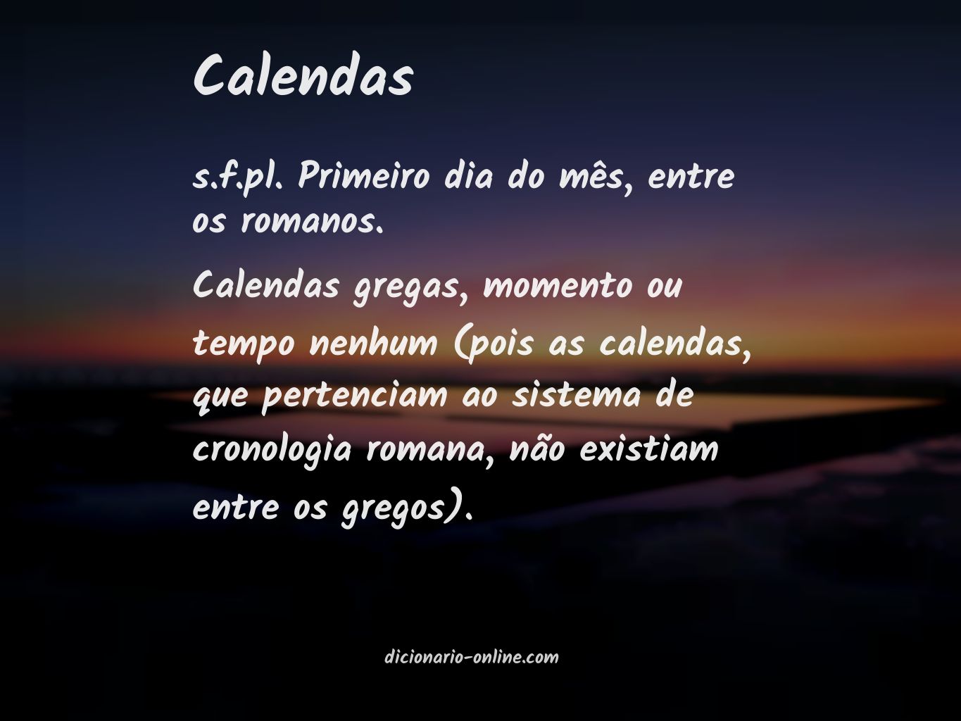 Significado de calendas