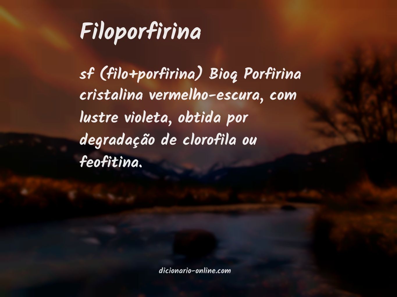 Significado de filoporfirina