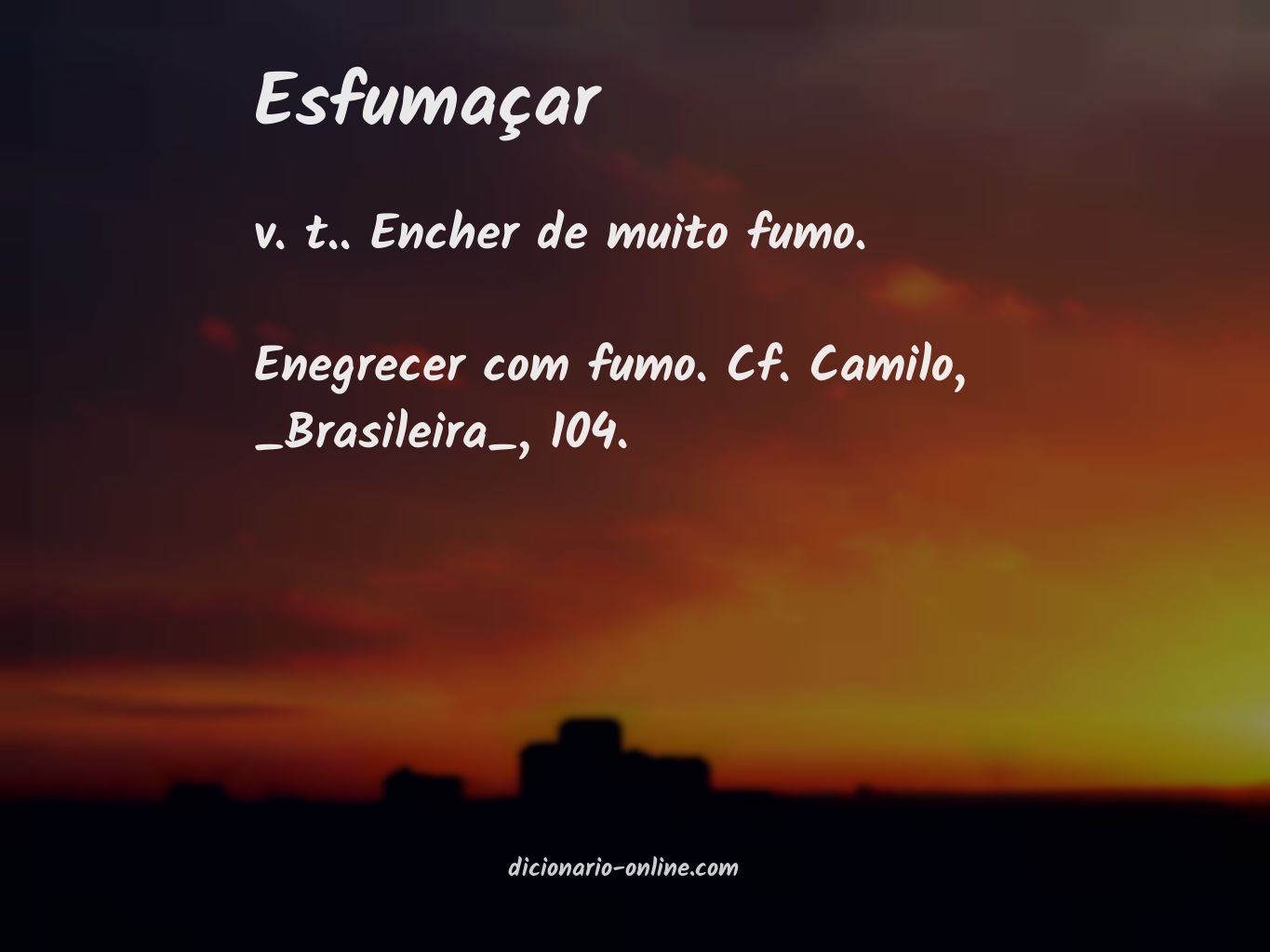 Significado de esfumaçar