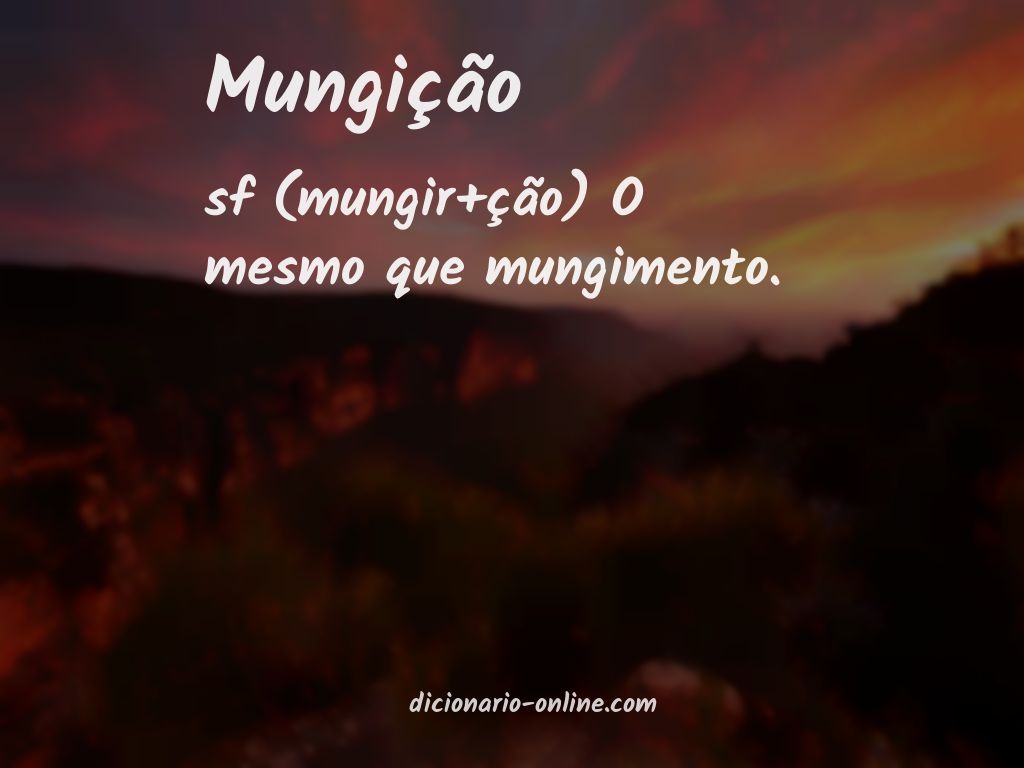 Significado de mungição