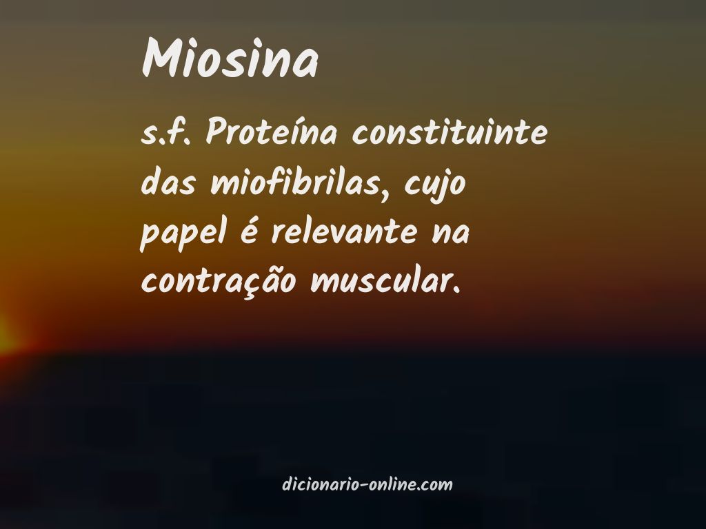 Significado de miosina