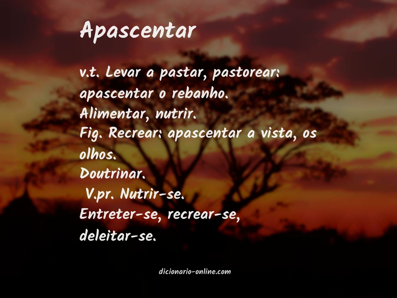 Significado de apascentar