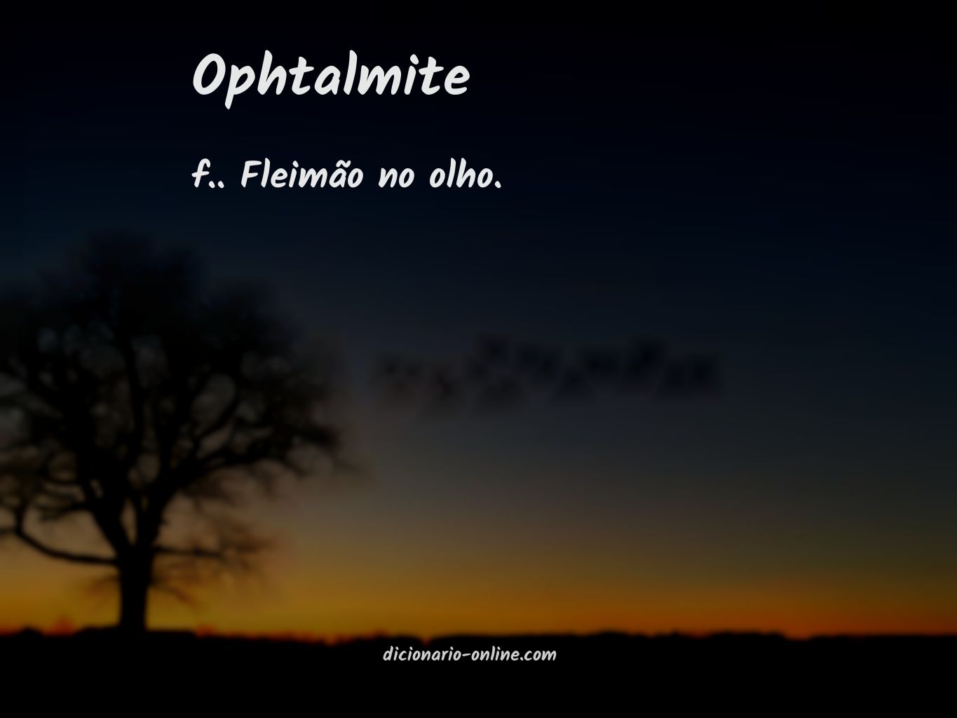 Significado de ophtalmite