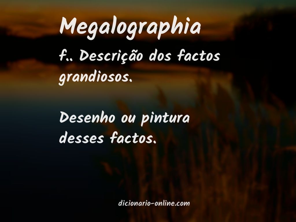 Significado de megalographia