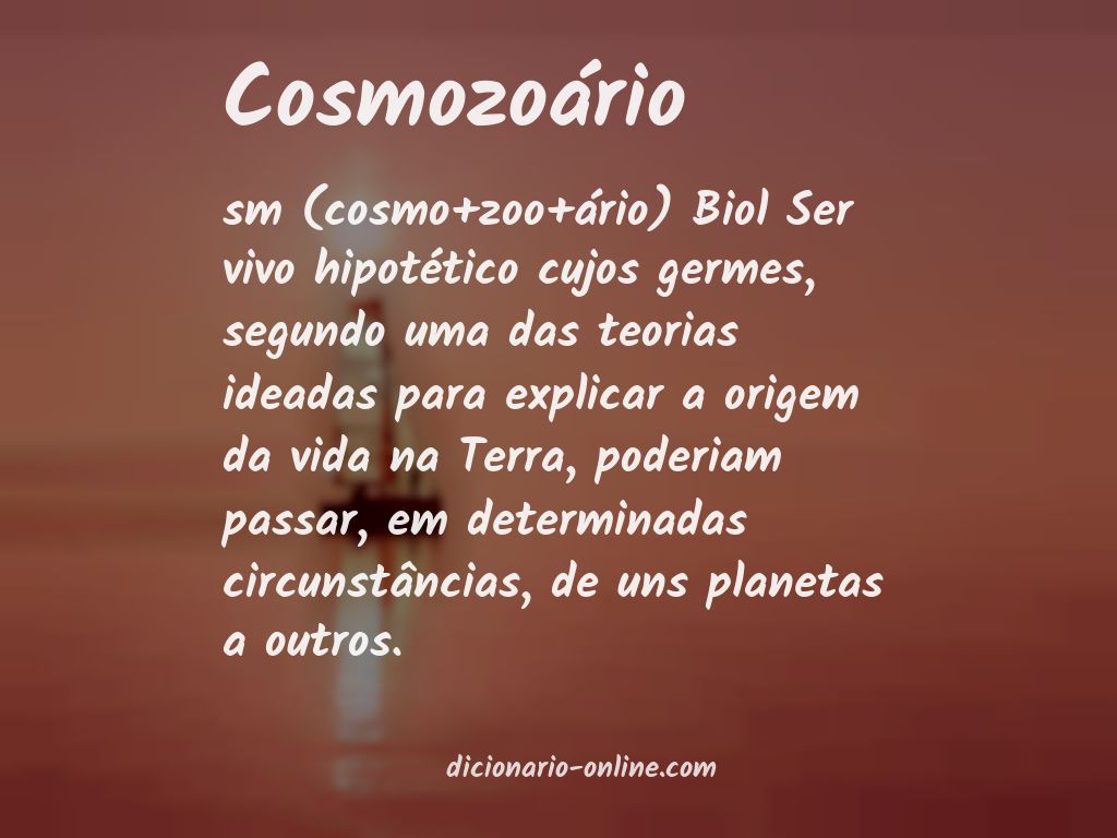 Significado de cosmozoário