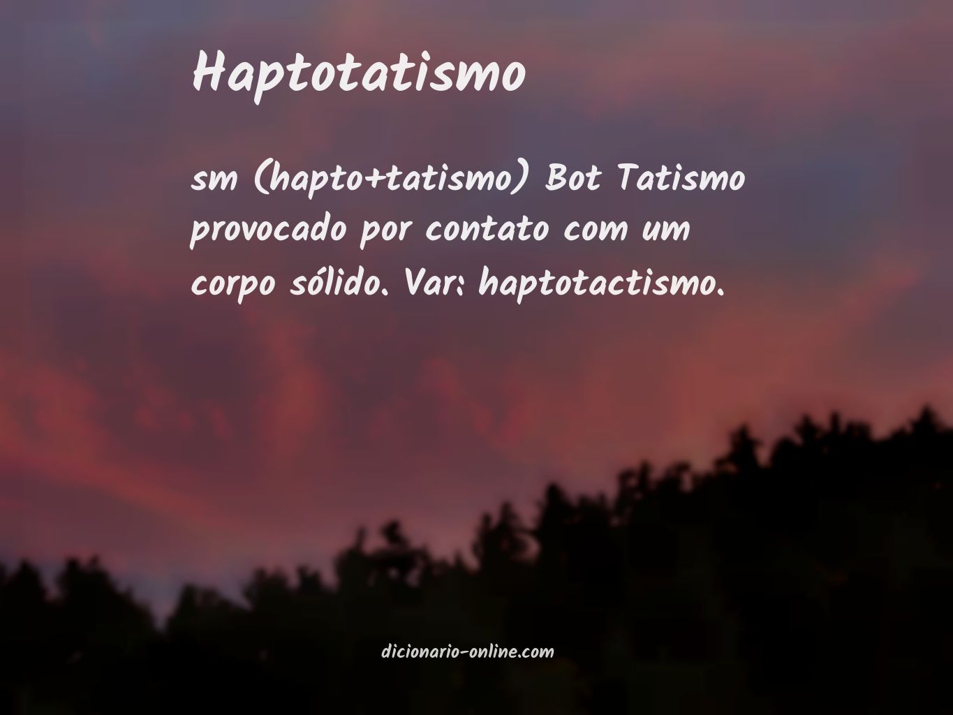 Significado de haptotatismo