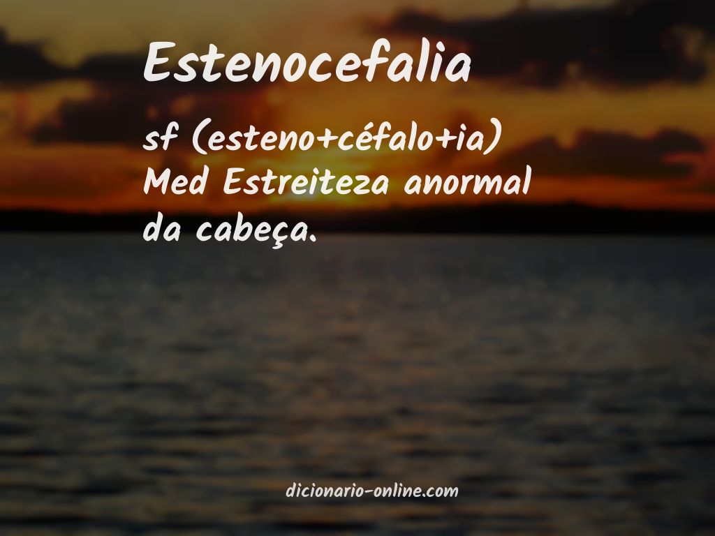 Significado de estenocefalia