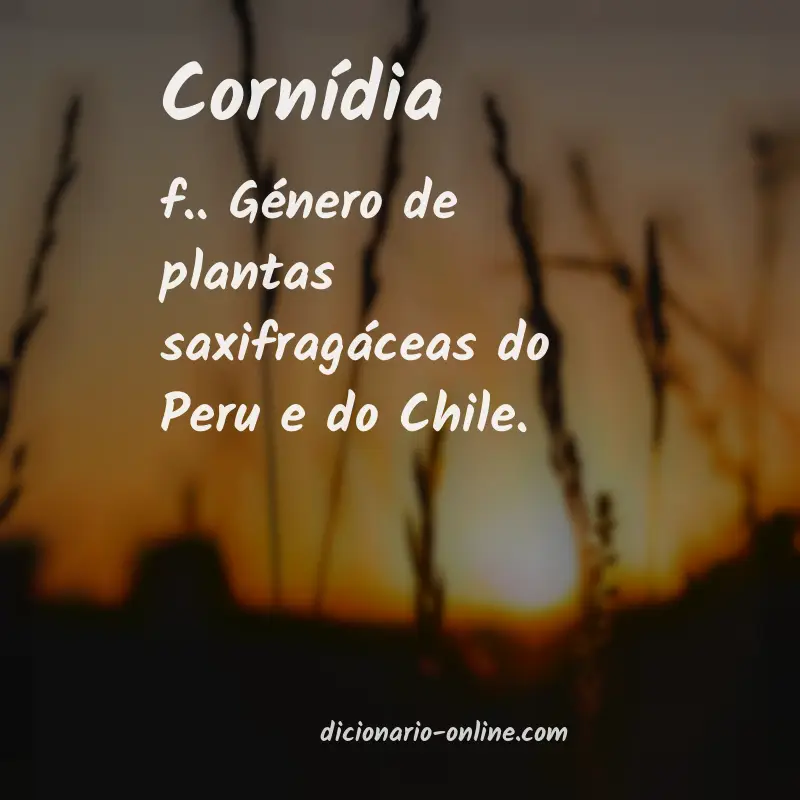 Significado de cornídia