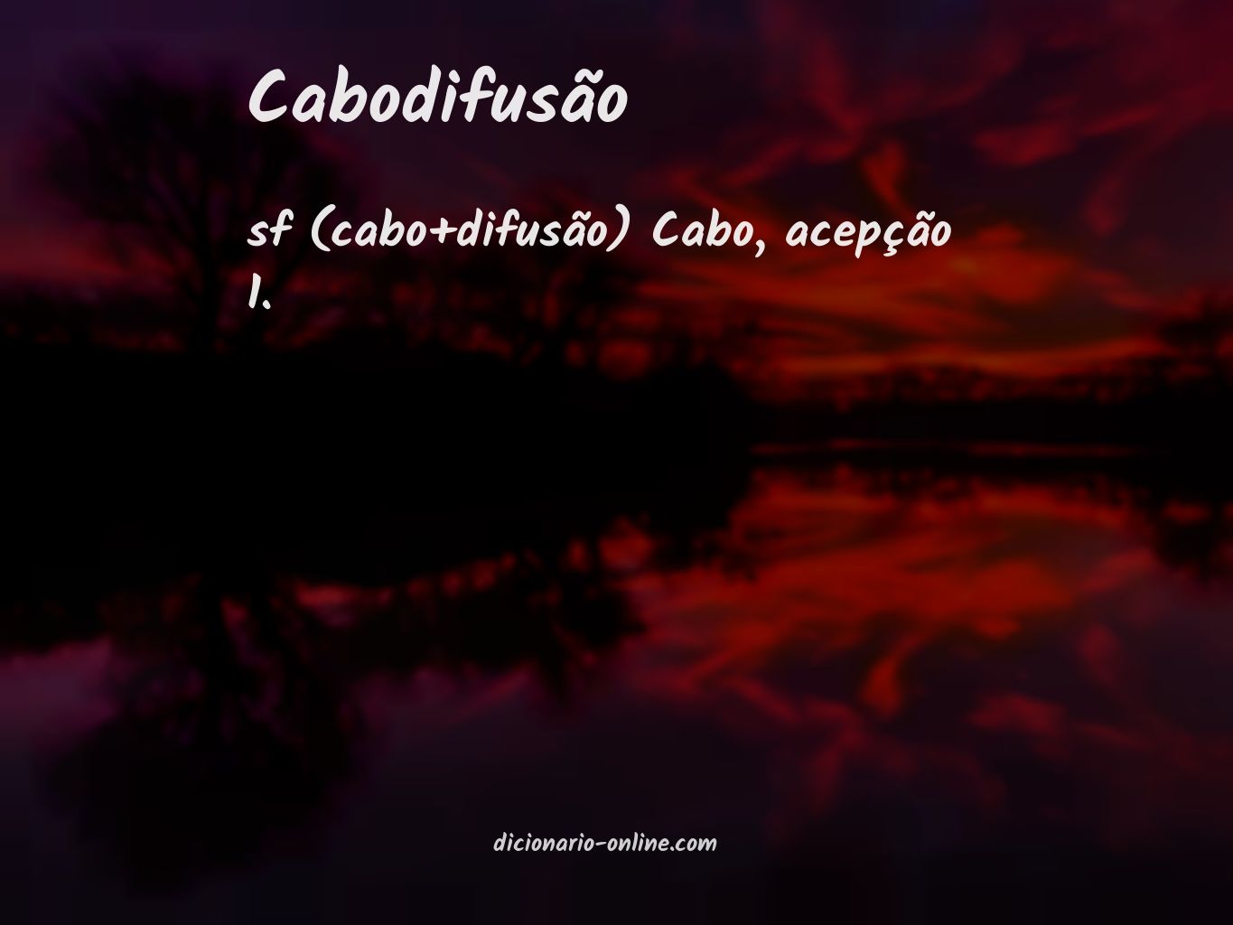 Significado de cabodifusão