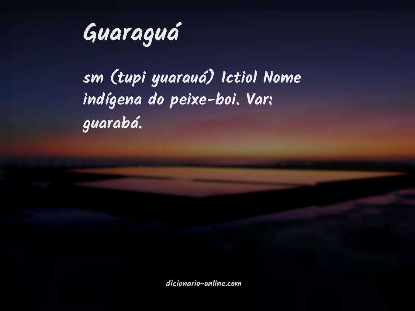 Significado de guaraguá