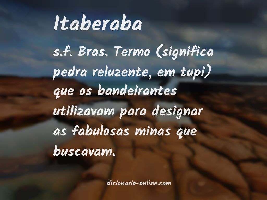 Significado de itaberaba