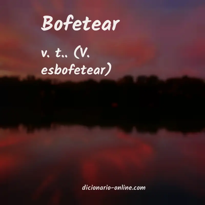 Significado de bofetear
