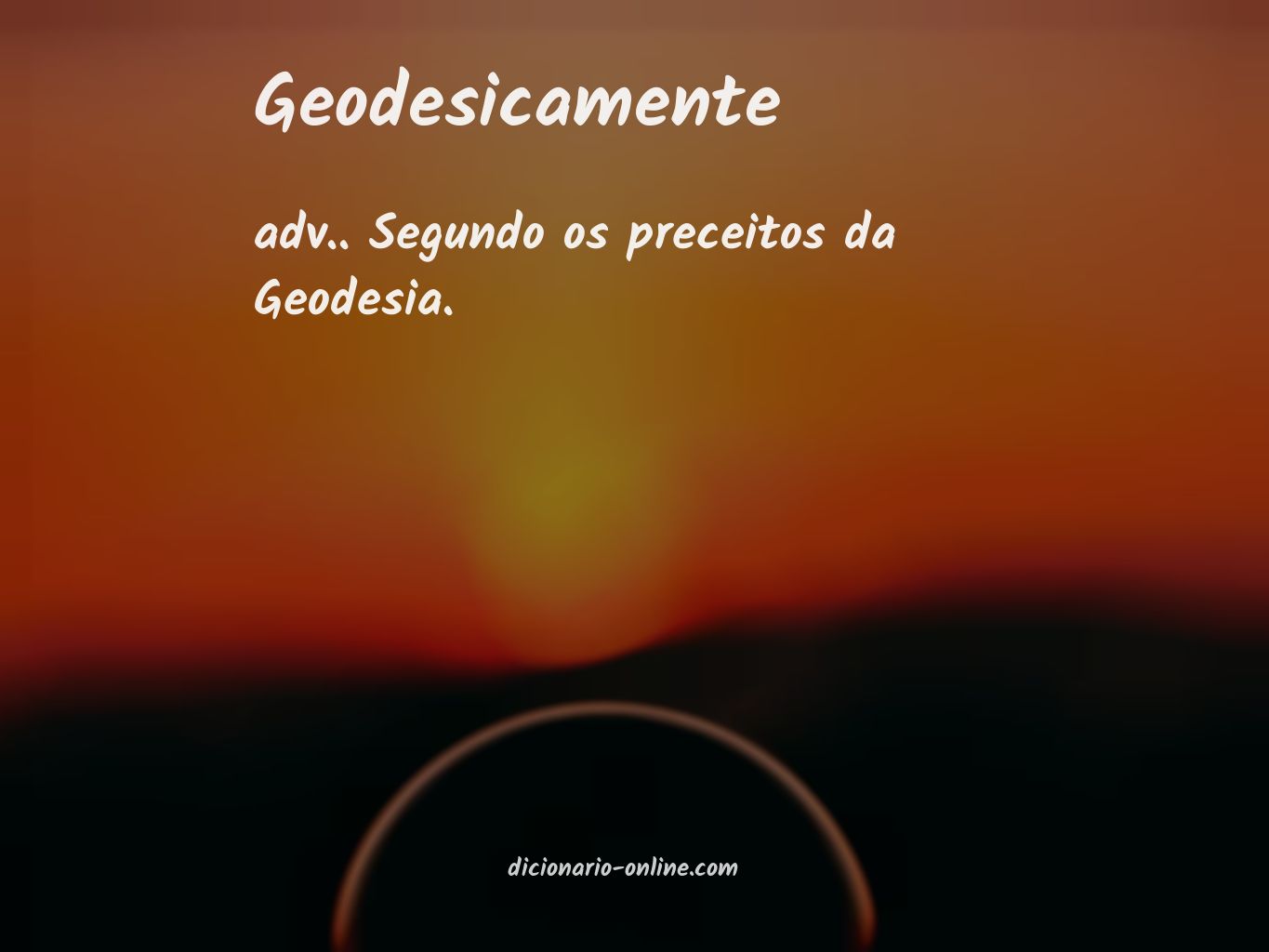 Significado de geodesicamente