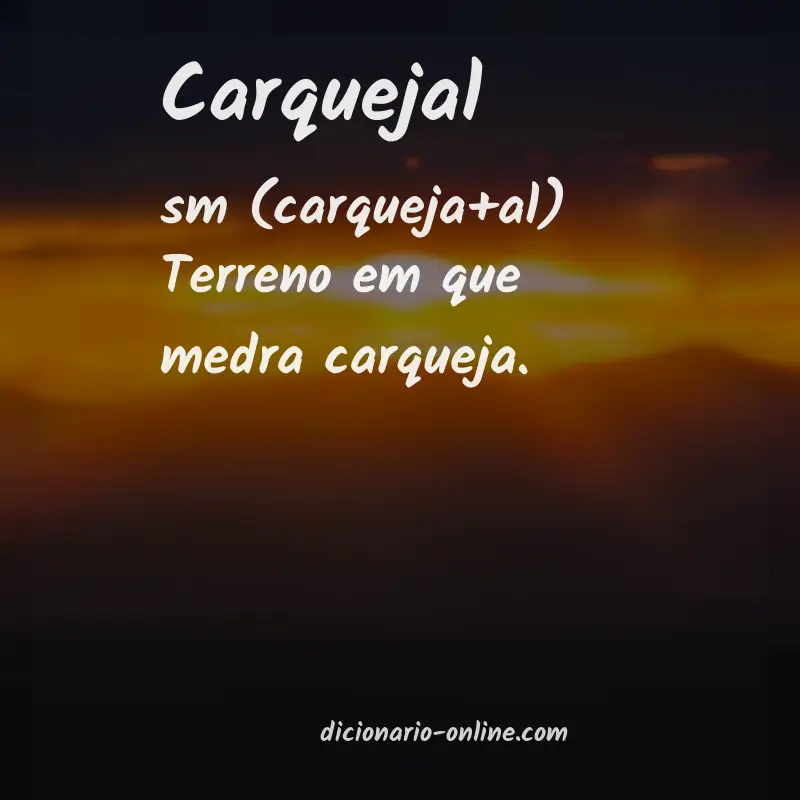 Significado de carquejal