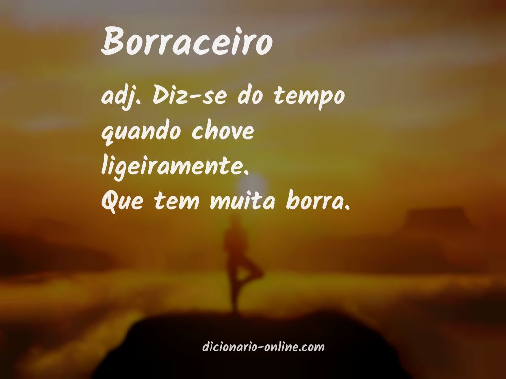 Significado de borraceiro