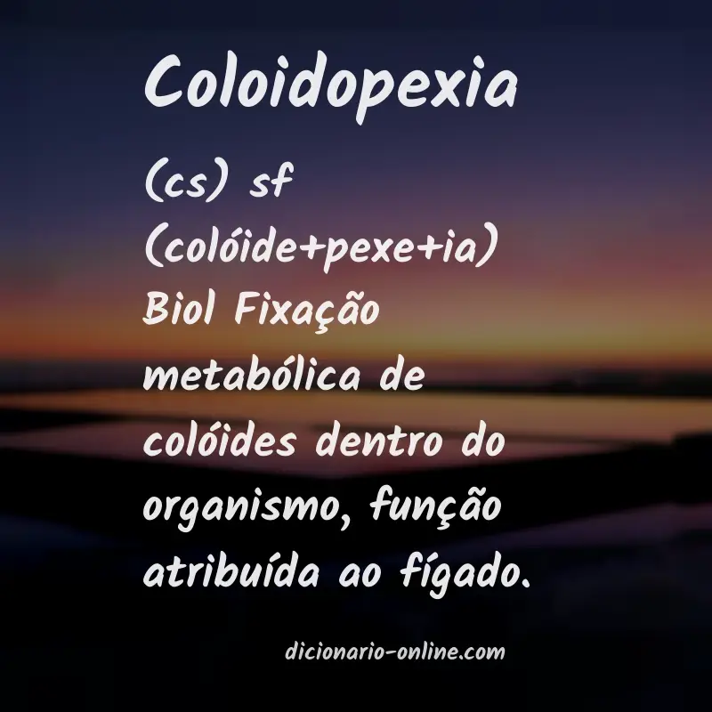 Significado de coloidopexia
