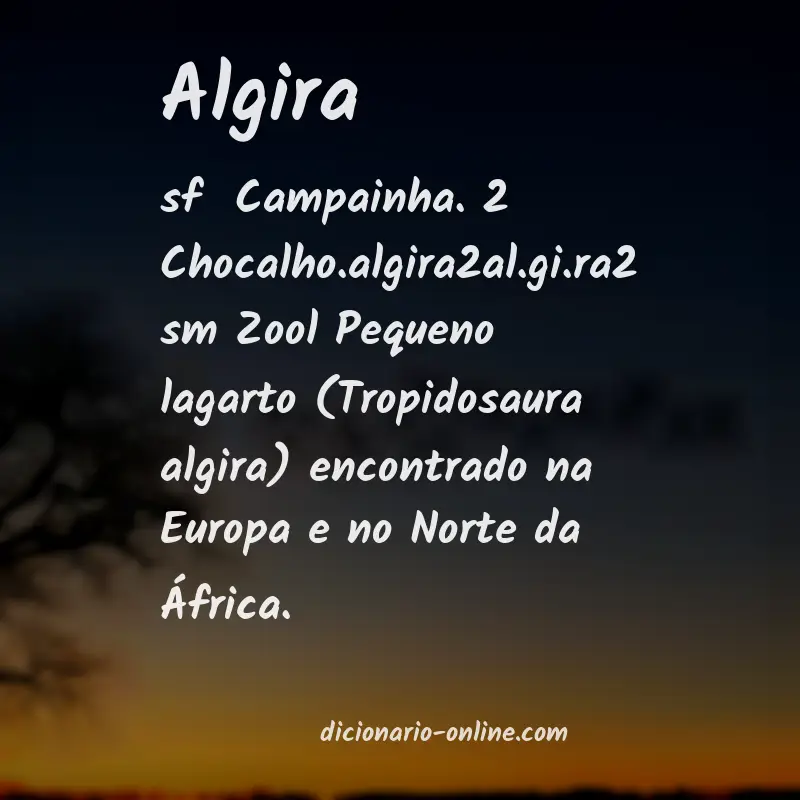 Significado de algira